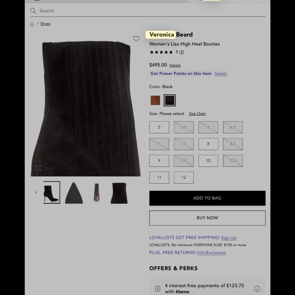 VERONICA BEARD “LISA” BLACK SUEDE BOOTIE - Picture 3 of 9